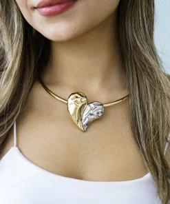 Dual Heart Kolye Küpe Set