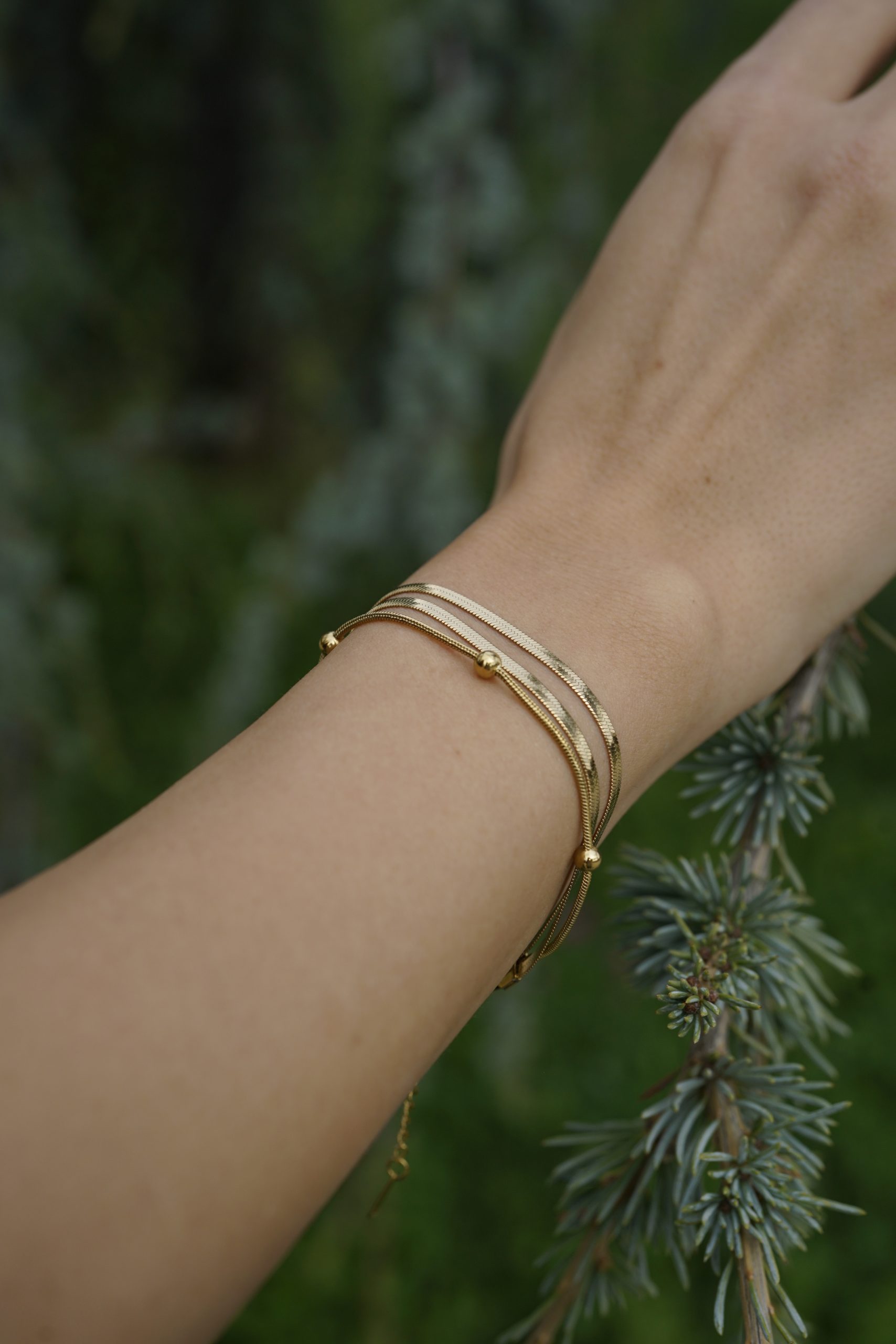 İpek Zincir Seti Bileklik - Görsel 2