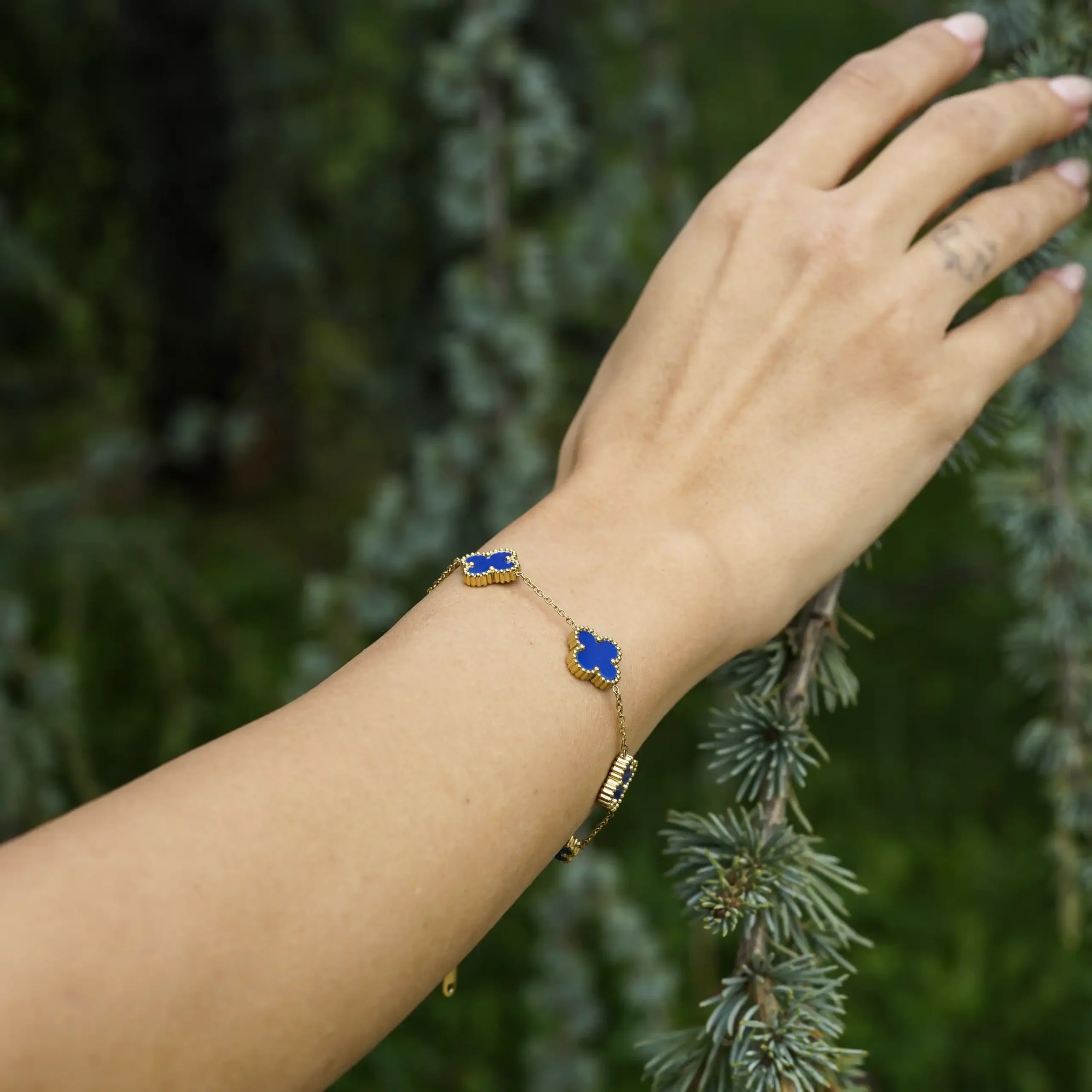 Blue Clover Bileklik