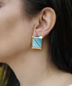 Alternative view of Aqua Frame Küpe