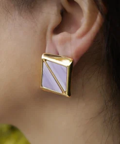 Alternative view of Lavende Geomtry Küpe