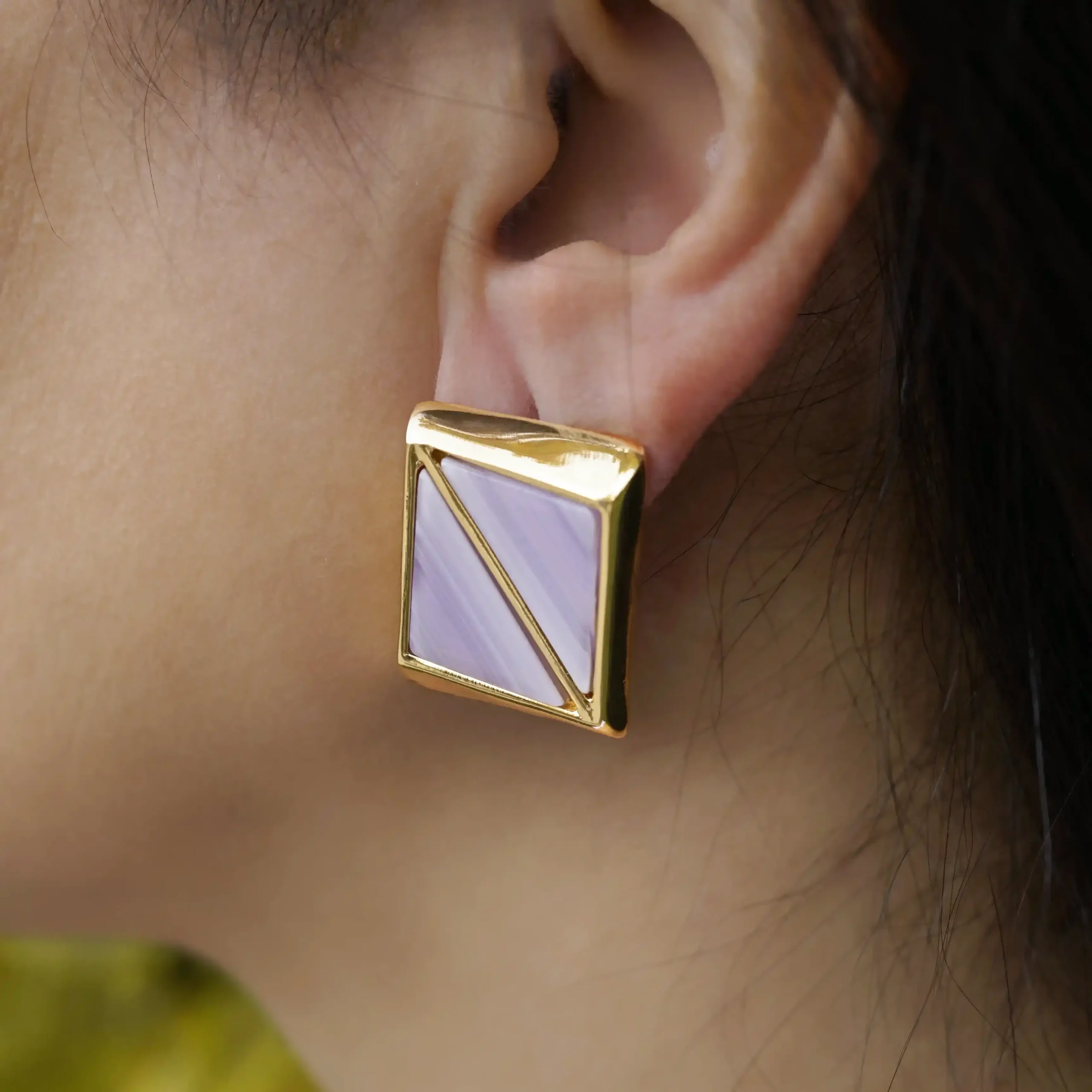 Lavende Geomtry Küpe - Görsel 2