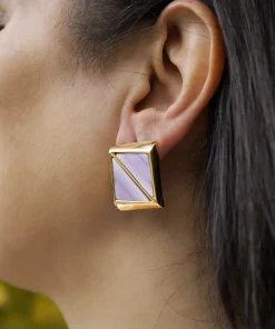 Lavende Geomtry Küpe