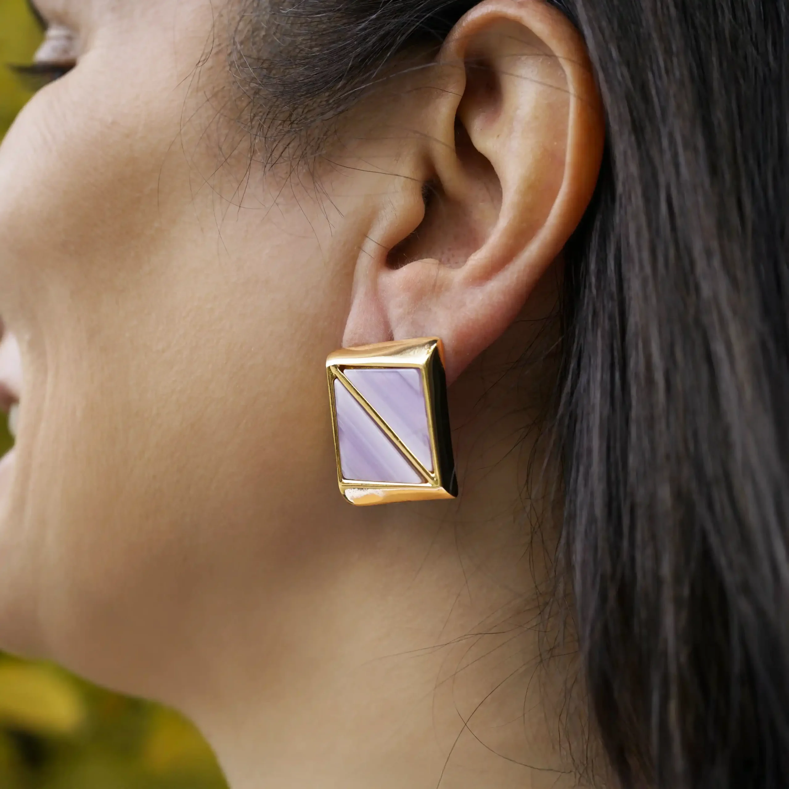 Lavende Geomtry Küpe