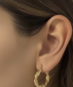 Alternative view of Altın Rengi Hasır Küpe