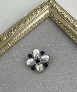 İncili Çiçek Broş