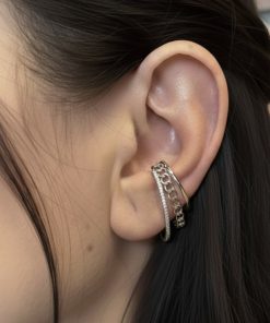 Alternative view of Silver Çoklu Kıkırdak Küpe