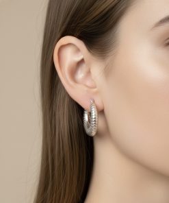 Alternative view of Halka Silver Küpe