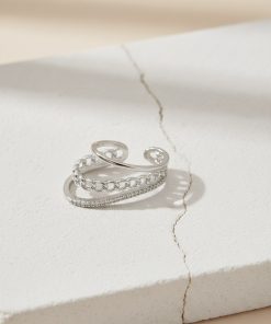 Silver Çoklu Kıkırdak Küpe