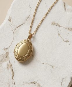 Minimal Oval Anı Kolyesi